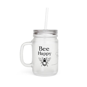 Bee Happy Mason Jar