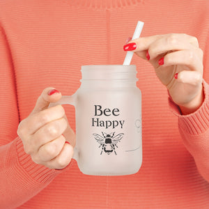 Bee Happy Mason Jar